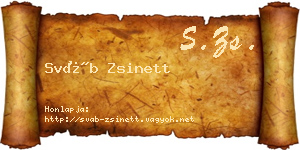 Sváb Zsinett névjegykártya